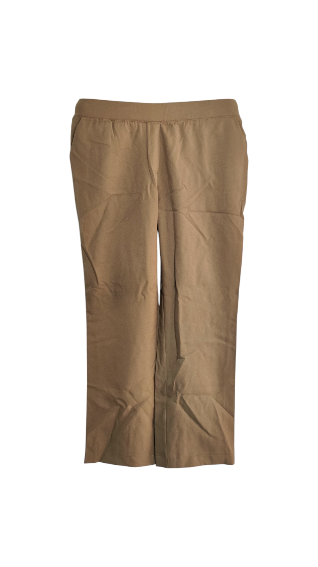 Classic High-Rise Bootcut Trousers for Women | Bell-Bottom Western Pants | Beige Solid Casual Fit